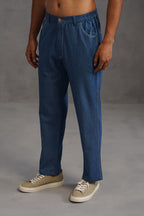 Cotton denim flexi waist lightweight jeans