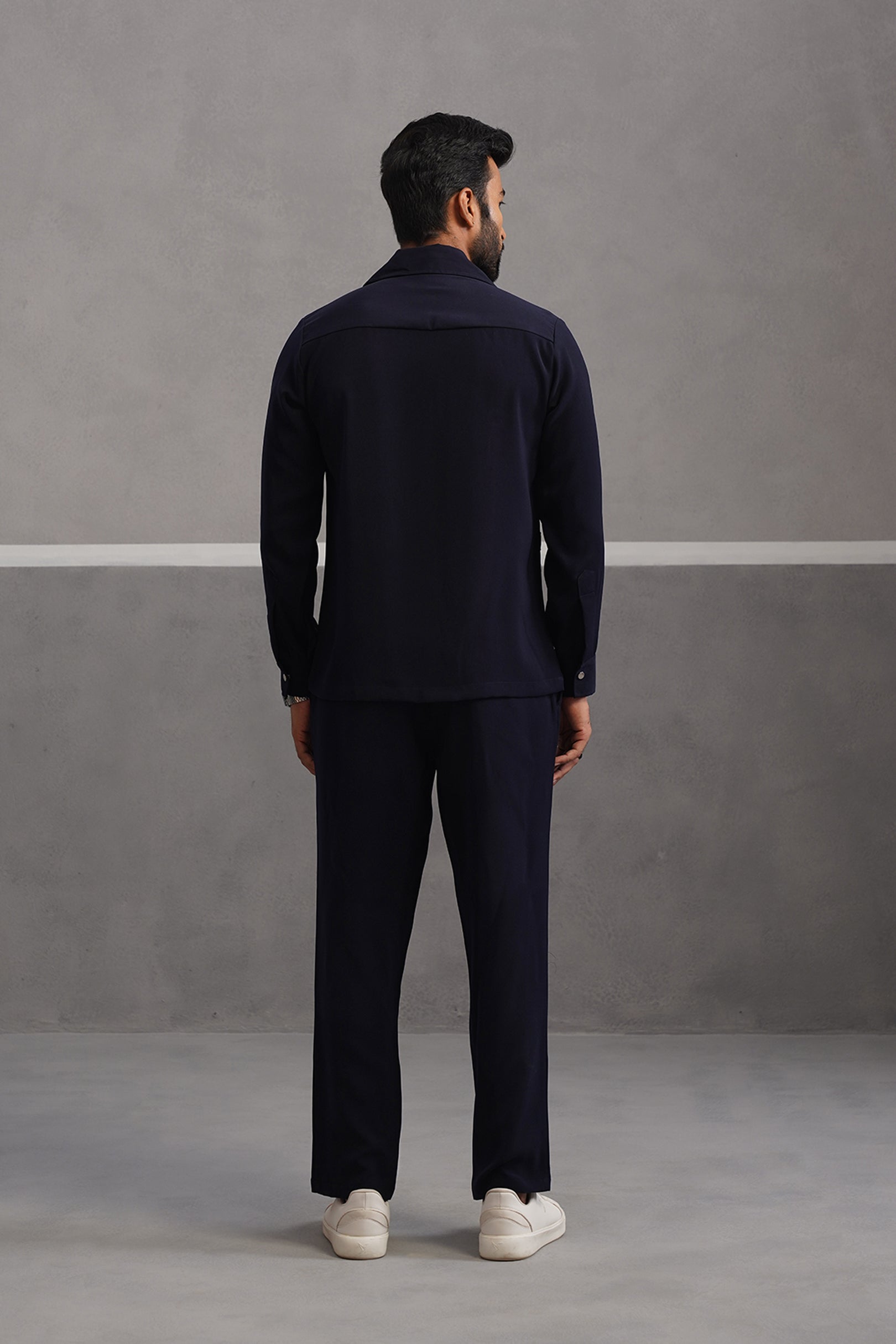 Elite Buckle Shirt Coord Set - Blue