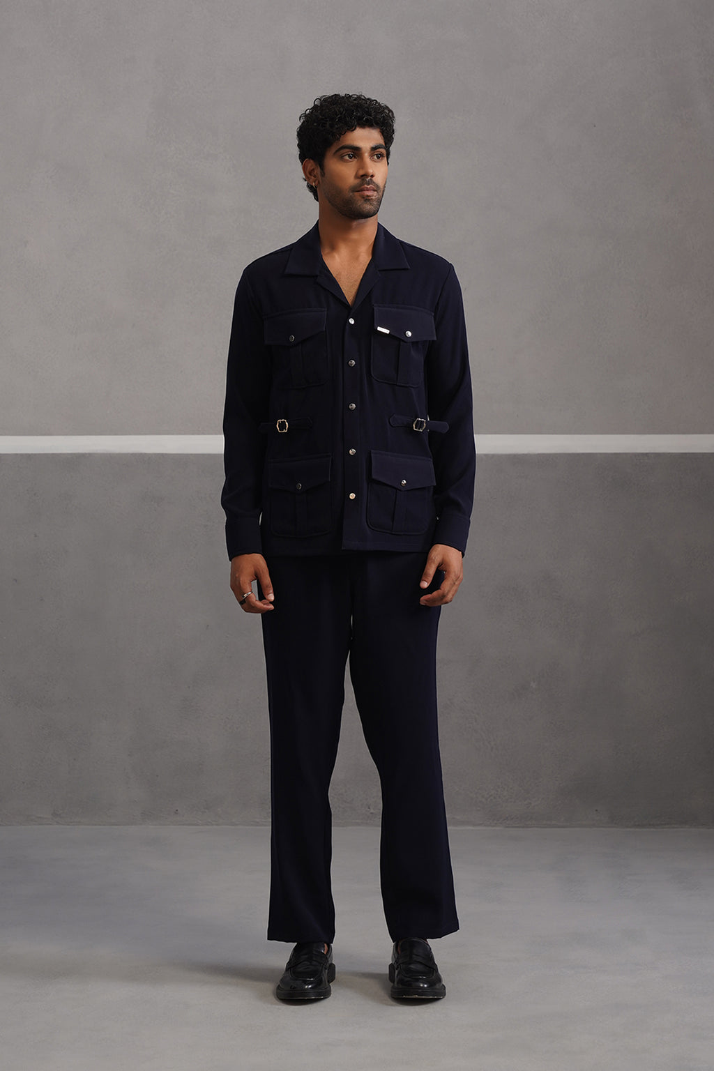 Luxury Four Pocket Co-ord Set - Blue