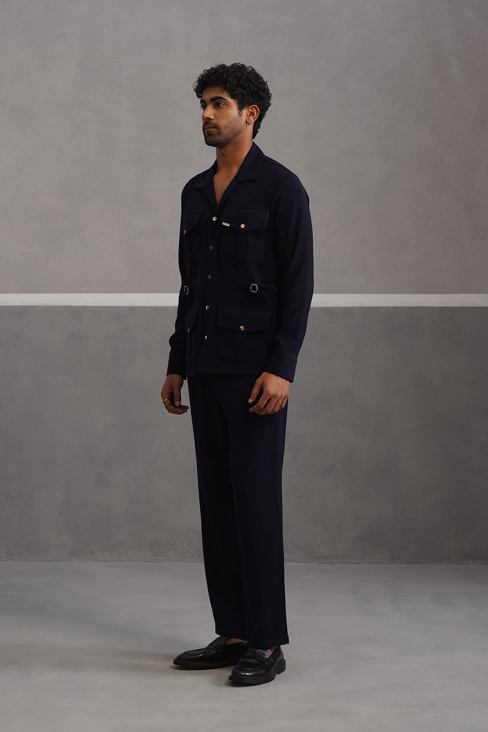 Luxury Four Pocket Co-ord Set - Blue
