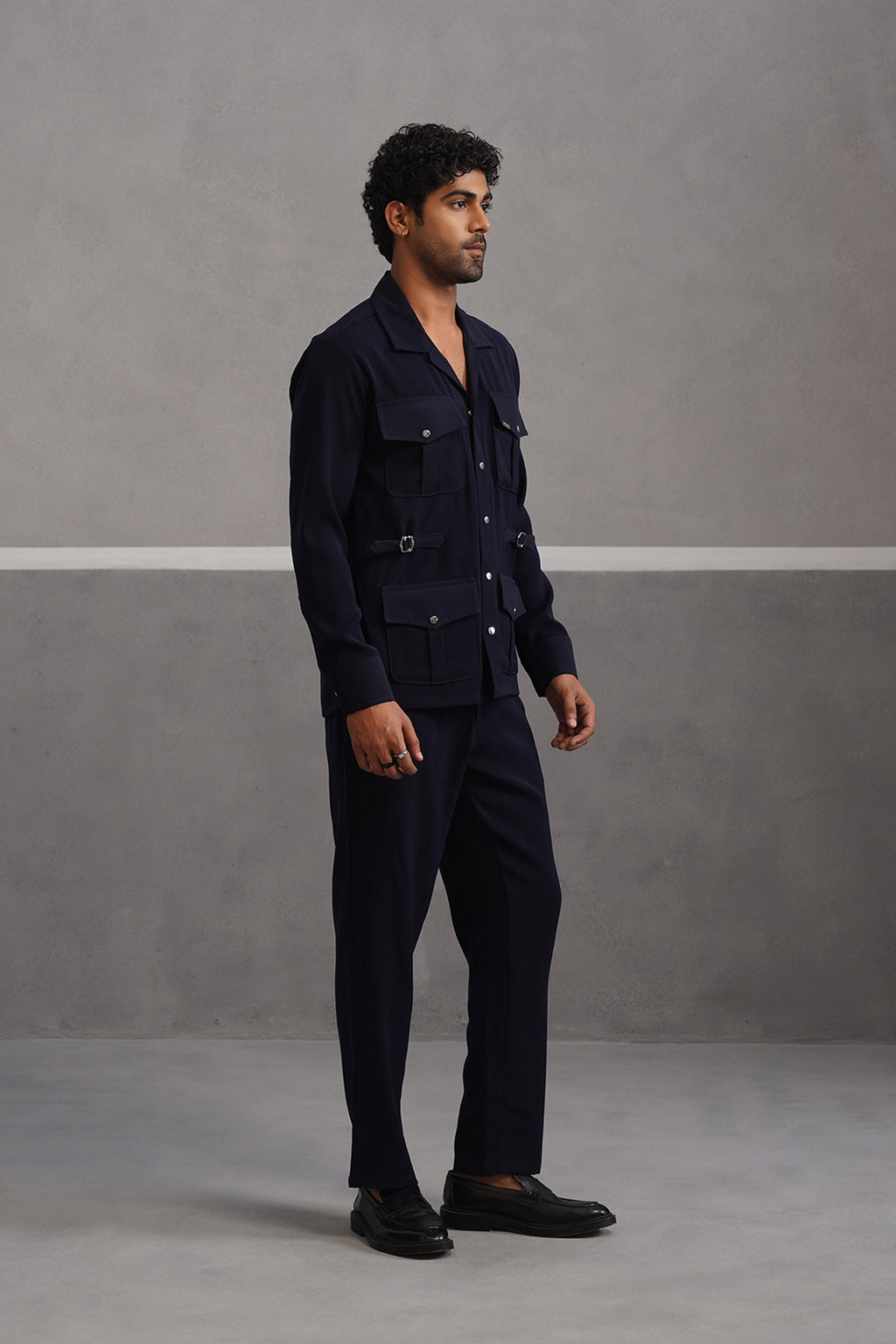 Luxury Four Pocket Co-ord Set - Blue