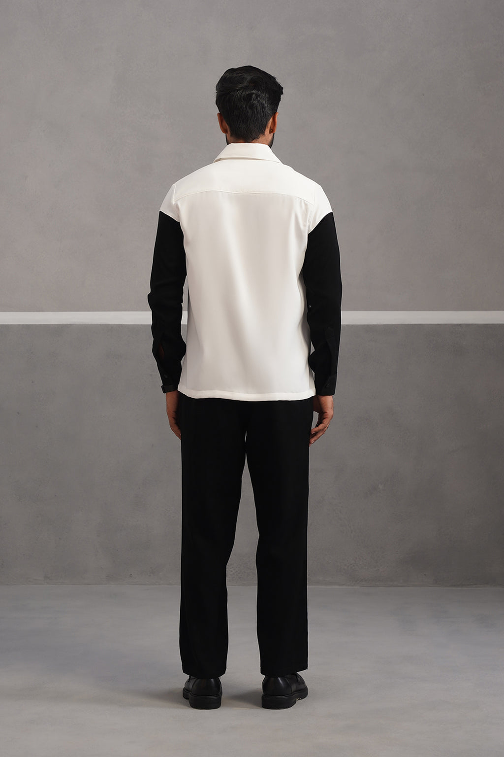 Luxury Patchwork Shirt Coord Set - White