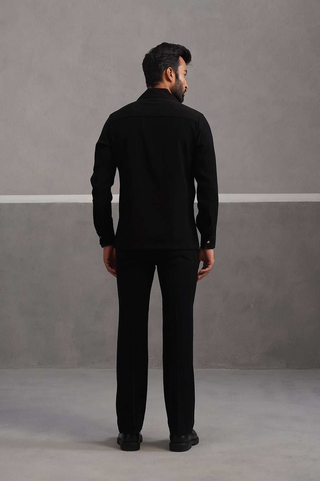 Elite Buckle Shirt Coord Set - Black